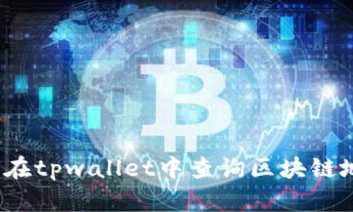 如何在tpwallet中查询区块链地址？